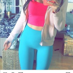 Lululemon zone in tights (peacock blue)